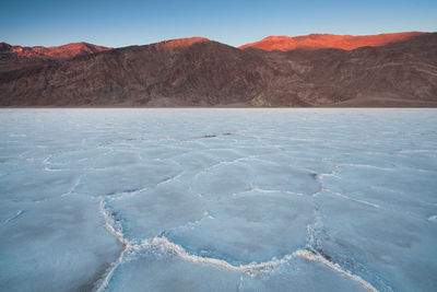 Scenic view of desert against sky