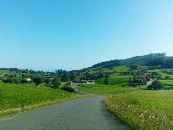 Dirt road along landscape