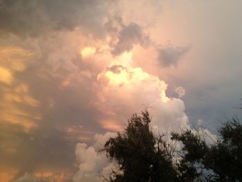 Low angle view of cloudy sky