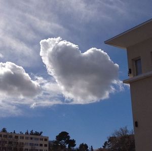 High section of built structure against cloudy sky