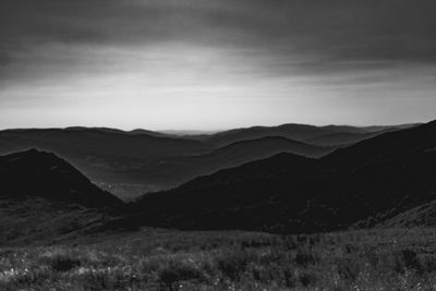 Scenic view of dramatic landscape against sky