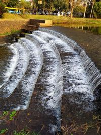 Water flowing in dam