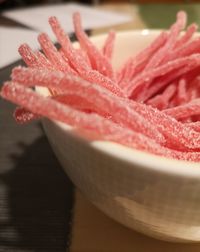 Close-up of strawberry on table