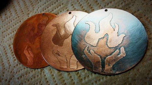 Close-up of heart shape on wood