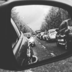 Road seen through car windshield