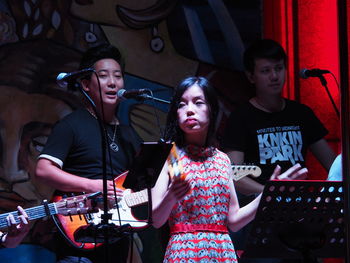 Young couple at music concert