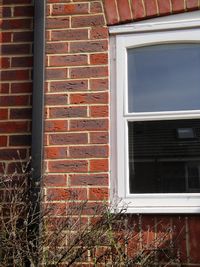 Close-up of window of house