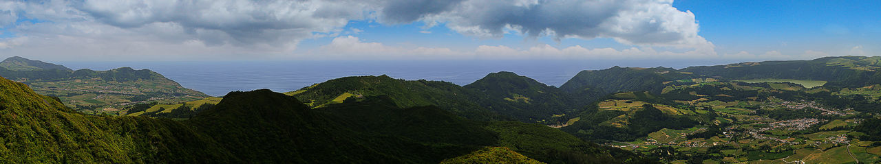 Panoramic view of landscape against sky
