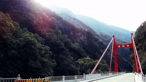 Road leading towards mountains