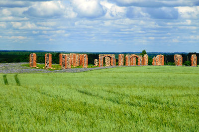 Unofficial tourist attraction that resembles the famous stonehenge in great britain,smiltene,latvia