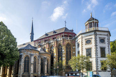 Low angle view of church against sky