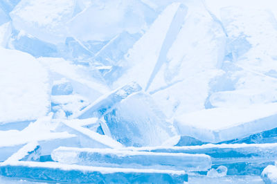 Close-up of ice crystals