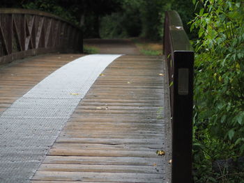 Close-up of boardwalk on footpath