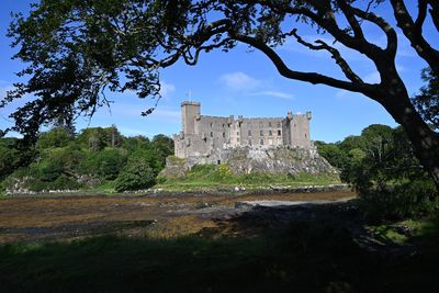 View of old ruin building against sky