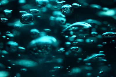 Close-up of bubbles in sea