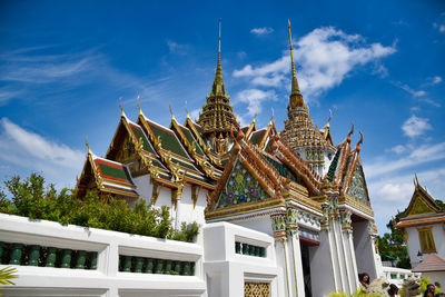 Low angle view of traditional building against sky