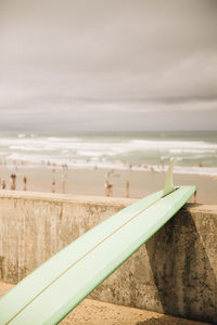 Surfboards everywhere in biarritz, france. 