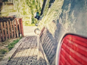 Close-up of vintage car