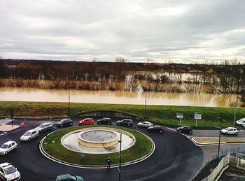 Scenic view of park against sky