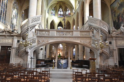 Interior of illuminated building