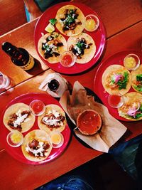 Close-up of food served in plate