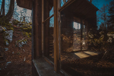 Interior of abandoned building