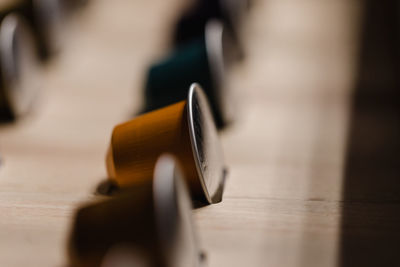 Close-up of spoon on table