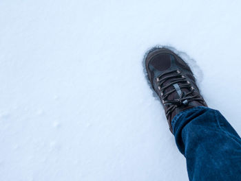 Low section of person on snow