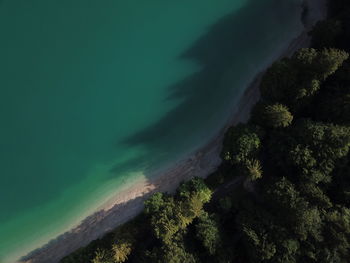 High angle view of sea against sky