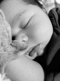 Close-up of hands and baby