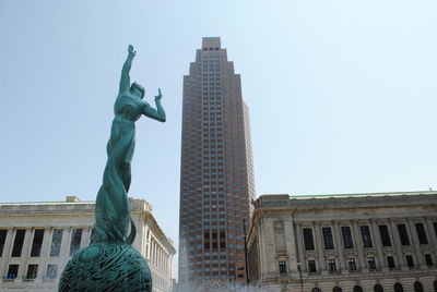 Low angle view of statue