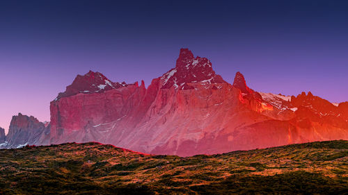 Scenic view of mountain against sky