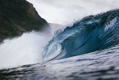 Extreme close-up of sea waves