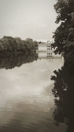 Reflection of buildings in water