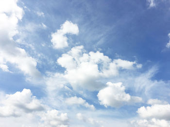 Low angle view of clouds in sky