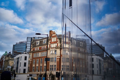 Low angle view of buildings against sky