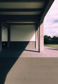 Shadow of building against sky