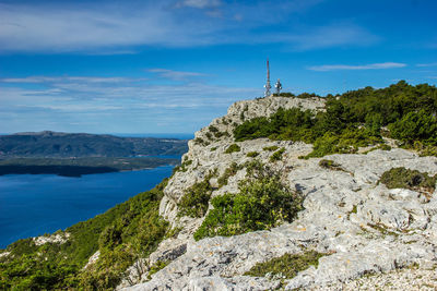 Scenic view of mountain against sky