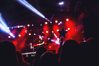 Silhouette of crowd at concert