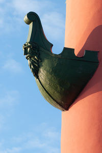 Low angle view of statue against sky