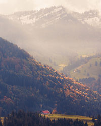 High angle view of mountain against sky