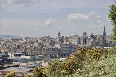 High level view across edinburgh city