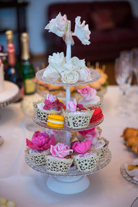 Close-up of cake on table