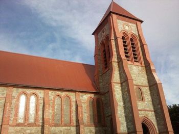 Low angle view of built structure against sky