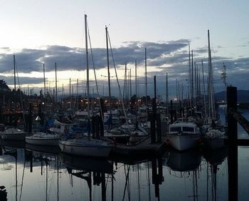 Boats in harbor