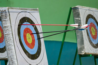 Close-up of sports target
