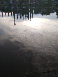 Reflection of sky in lake