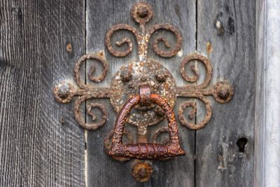 Close-up of door knocker