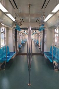 Empty seats in train