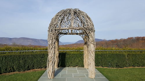 View of gazebo against sky